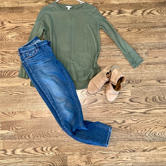 Time and Tru Sweaters - Time and true olive high low sweater